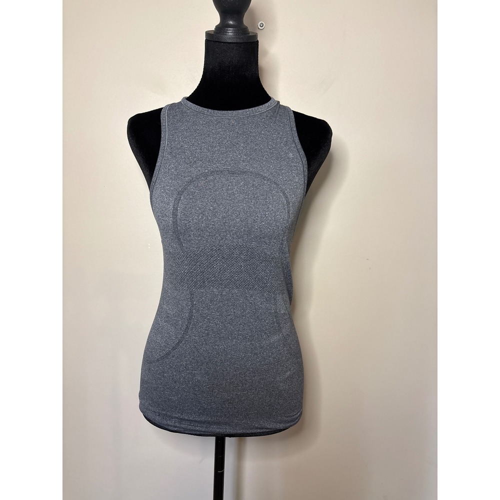 Lululemon Swiftly Tech High Neck Racerback Tank Size 4 Gray